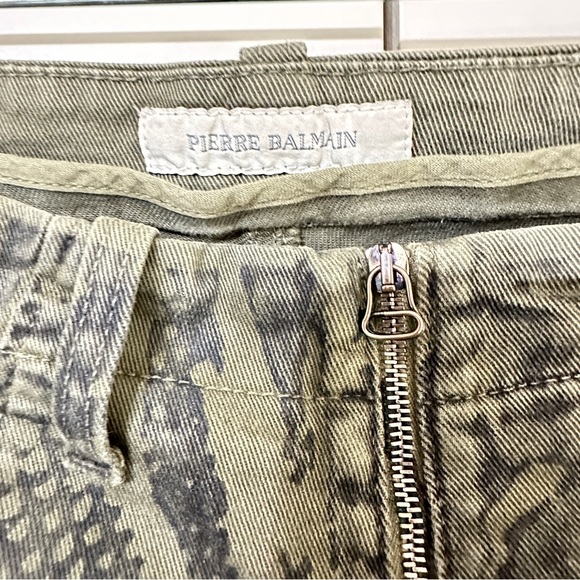 Balmain Snakeskin Skinny Jeans Size 29 Low Waist Stretch Fit Jeggings Ankle Zip - Picture 8 of 16